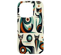 Midcentury Mid Century Cat Retro Atomic Age Space Modern Custodia per iPhone 14 Pro