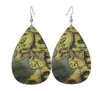 Middle Earth Map Orecchini Da Donna In Pelle Di Goccia Squisito Orecchini Da Donna Leggeri Ciondolo Con Pendente A Goccia Per Appuntamenti Feste Balli