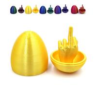 Middle Finger Easter Egg, Funny 3D Printed Middle Finger Egg, Surprise Unique Prank for Adult, Hilarious Prank Easter Gift (Bright gold)