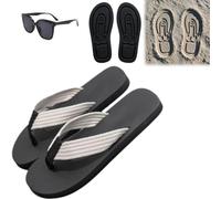 Middle Finger Hidden Design Flip Flops, Funny Non-Slip Sand Imprint Finger Shoes, Quick-Drying Beach Sandals for Mens Women