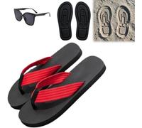 Middle Finger Hidden Design Flip Flops, Funny Non-Slip Sand Imprint Finger Shoes, Quick-Drying Beach Sandals for Mens Women