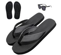 Middle Finger Hidden Design Flip Flops, Funny Non-Slip Sand Imprint Finger Shoes, Quick-Drying Beach Sandals for Mens Women
