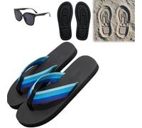 Middle Finger Hidden Design Flip Flops, Funny Non-Slip Sand Imprint Finger Shoes, Quick-Drying Beach Sandals for Mens Women