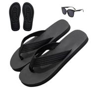 Middle Finger Hidden Design Flip Flops, Funny Non-Slip Sand Imprint Finger Shoes, Quick-Drying Beach Sandals for Mens Women