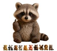 Middle Finger Plush Animal Toy,attitude Animal, Highland Cow,Funny Soft Finger Animals,Stress Relief Decor Gift,Unique Gifts for Home Office Decor-D