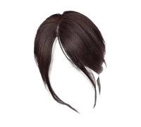 Middle Part Bangs - Extension per capelli sintetici con clip in con look naturale, resistente al calore finto bangs for women girls wig styling, lightweight soft invisible Hairpiece For Daily Wear or