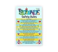 Middle School Science Poster Lab Safety Rules Educational Wall Art for High School Science Classroom Teacher Resources(Unframed,16x24inch(40x60cm))