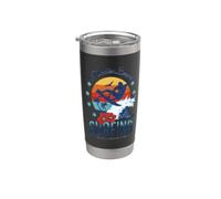 Middles Beach Surfing for Men Retro 70s Vintage Sunset Surf Bicchiere termico in acciaio inox doppia parete