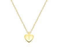 MIDDLUX Collana con ciondolo a forma di cuore per donne e ragazze, regalo unico personalizzato per lei, collana con ciondolo a forma di lettera incisa su entrambi i lati, gioielli in stile minimalista