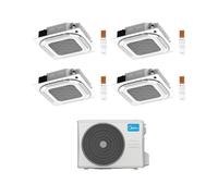 Midea Climatizzatore a Cassetta 4 Vie Quadri Split MCA4U 12+12+12+12 con M5OE-42HFN8-Q Inverter R 32 Wi-Fi Optional Classe A++