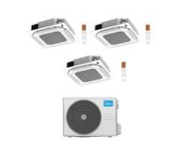 Midea Climatizzatore a Cassetta 4 Vie Trial Split MCA4U 9+12+12 con M5OE-42HFN8-Q Inverter R 32 Wi-Fi Optional Classe A++