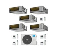 Midea Climatizzatore Canalizzato Penta Split serie A7 MTJ 9+12+12+12+12 con M5OE-42HFN8-Q Inverter R32 Wi-Fi Optional Classe A++