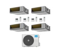 Midea Climatizzatore Canalizzato Quadri Split serie A7 MTJ 9+9+12+12 con M4O-36FN8-Q Inverter R 32 Wi-Fi Optional Classe A++