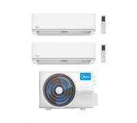 Midea Climatizzatore Dual Split serie Elegance 12+24 con M5OE-42HFN8-Q Inverter R 32 Wi-Fi optional