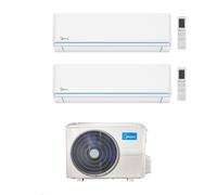 Midea Climatizzatore Dual Split serie Evolution 18+18 con M4OE-28HFN8-Q Inverter R 32 Wi-Fi Classe A++