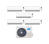 Midea Climatizzatore Penta Split serie BreezeleSS+ 9+12+12+12+12 con M5OE-42HFN8-Q Inverter R 32 Wi-Fi Classe A++