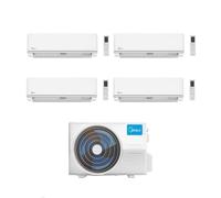 Midea Climatizzatore Quadri Split serie Elegance 12+12+12+12 con M5OE-42HFN8-Q Inverter R 32 Wi-Fi optional