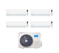 Midea Climatizzatore Quadri Split serie Evolution 9+9+9+12 con M5OE-42HFN8-Q Inverter R 32 Wi-Fi