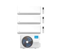 Midea Climatizzatore Trial Split serie Breezeless E 9+9+12 con M3OA-27HFN8-Q Inverter R 32 Wi-Fi Classe A++
