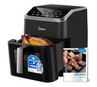 Midea Friggitrice ad Aria 7L, 7 Programmi, Tecnologia HeatXpress, 90% Meno Olio Air Fryer, Risparmio Energetico e Tempo, Antiaderente, Cestello trasparente per controllo cottura, 1800W