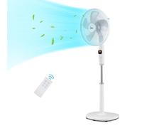 Midea FS40-16CR DC - Ventilatore a piantana silenzioso, con telecomando, 12 velocità, timer 12H, 4 modalità, indicatore LED, a risparmio energetico, 27 dB, regolabile in altezza, circolazione
