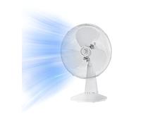 Midea FT40-21M Ventilatore da Tavolo 40W Diametro 40cm Ventilatore Silenzioso Ventola a 3 pale, 3 Livelli di velocità, oscillazione 80°Bianco