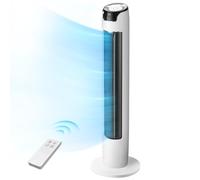 Midea FZ10-16AR Ventilatore a torre con telecomando, 110 cm, con oscillazione 60°, 6 livelli di velocità, 3 ventilazioni, timer 12H, bianco