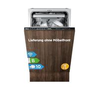 Midea Lavastoviglie 45 cm completamente integrabile, 10 soffitti su misura Auto Open, Ion Dishfresh, HygieneCare+, 42 dB extra silenzioso, cestello superiore regolabile in altezza