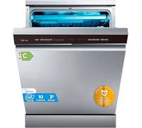 Midea Lavastoviglie 60 cm+++ Inox per 14 servizi - Lavastoviglie gratuita installazione - Compatto con 10 programmi di lavaggio integrabili - Filtro antibatterico e programmazione oraria Nuovo modello