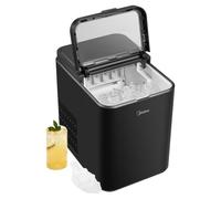 Midea MERI12BG30EU Macchina Ghiaccio 12kg/24h, 8 Cubetti in 6min, Nero