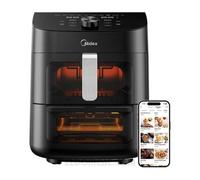 Midea MAD1100DADK Friggitrice ad Aria Calda 2 Zone 6.4 L Potenza 1700 W Nero
