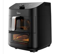 Midea MAD1100DADK Friggitrice ad Aria Calda 2 Zone 6.4 L Potenza 1700 W Nero