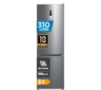 Midea MDRB424FGE02OA Frigorifero/Congelatore/Altezza/NoFrost/Illuminazione a LED/Compressore GMCC di alta qualità/Controllo elettronico/Congelamento affidabile/235 kWh/anno/224L