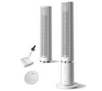 Midea MTF25FRG 40‘’ Ventilatore a Torre Silenzioso per Casa e Camera da Letto, Raffreddamento Potente 9 m/s, Telecomando Omni, 90° Oscillazione, Design Smontabile e Lavabile, 4 Velocità, Bianco