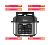 Midea 9-in-1 Multi Cooker, 6L con 12 funzioni di cottura pentola a pressione (fornello lento e riso, Black