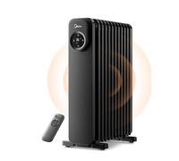 Midea Radiatore a Olio,11 Alette con Telecomando e Schermo Touch LED, Efficiente, Protezione da Surriscaldamento e Ribaltamento,Timer 24h, Silenzioso, Termostato Digitale, 2300W, Nero