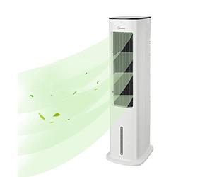 Midea Radiatore ad aria con raffreddamento ad acqua, aria condizionata mobile, ventilatore con raffreddamento ad acqua da 5 l, umidificatore e ionizzazione, aria condizionata senza tubo di scarico,