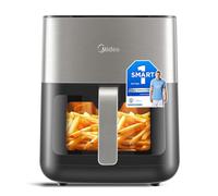 MIDEA Friggitrice ad aria calda, 6,5 l, LED Touch Screen XL, riscaldamento regolabile, temperatura del vento e del timer, meno olio, 2000 W, nastro nero