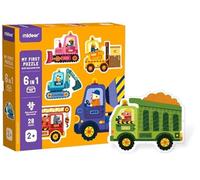 Mideer My First Puzzle - Puzzle per bambini dai 2 anni in su - Puzzle di trasporto per bambini (cantiere busy)