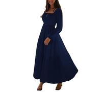 Midi Corset A Line Dress Flowy Sundress Party Wedding Guest Dresses, blu navy, M