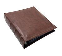 Midi-M & Schulz Leather Vintage Coin Sewn Album Album MultiFunctional 300pcs of 2 Euro for Albums Collectors Brown