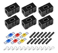 Midi, portafusibili per auto, 6 pezzi, portafusibili e 6 pezzi, 40 A, 50 A, 60 A, ANS, portafusibili per auto, camion, veicoli