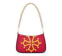 Midi Pyrénées - Borsa a tracolla da donna con stampa classica con bandiera dei Pirenei