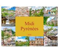 Midi-Pyrénées (calendario da parete 2026 DIN A4 quer), calendario mensile Calvendo