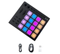 MIDI Strike Pad Controller Beat Maker con slot di blocco e 16 pad illuminati RGB Beat Pad Force Sensing Controllo assegnabile