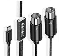 MIDI to USB C Type C Cable USB MIDI Converter with Indicator Light for Electronic Organ Computer