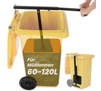 MidingChai Compressa manuale pieghevole, compressore per rifiuti da cucina utilizzato per rifiuti e cartoni, per bidoni della spazzatura da 60 l a 120 l, realizzato in ferro robusto