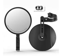 MIDINGCHAI Specchietti Moto Omologati E24, 2 Pezzi CNC Specchietto Bici Ruotabile a 360°, specchietti Moto Cafe Racer, Compatibili con Manubri 22mm/25mm, per Bici, Scooter, ATV