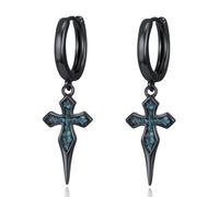 Midir&Etain Piuma/spada/pizzo/croce/stella di David orecchini pendenti per uomini e donne in argento Sterling 925 punk orecchino malachite turchese gioielli regalo di compleanno, Klein, Argento