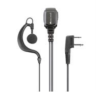 Midland - Microfono con Mono Auricolare MA21-L PRO per Sicurezza Softair Outdoor - Cavo Spiralato, Interruttore VOX/PTT, Connettore a L 2 Pin, Compatibile con Walkie Talkie Serie G7, G9, XT, XT PRO